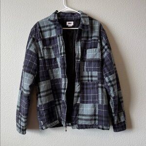 Obey Blue and Gray Checkered Jacket